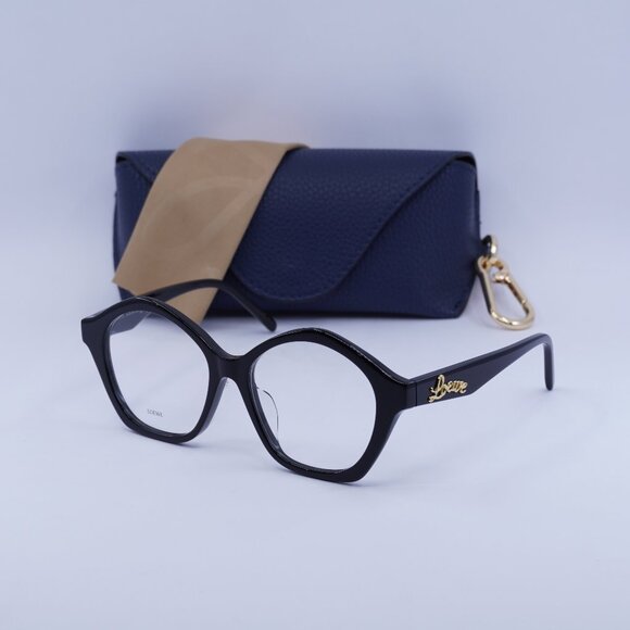 Loewe LW50053F 001 Geometric Eyeglasses 53mm - Shiny Black - Picture 1 of 8
